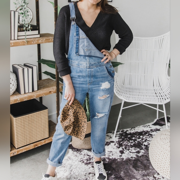 Black Label Boyfriend Fit Overalls | NWT | New With Tags | small - Picture 2 of 16
